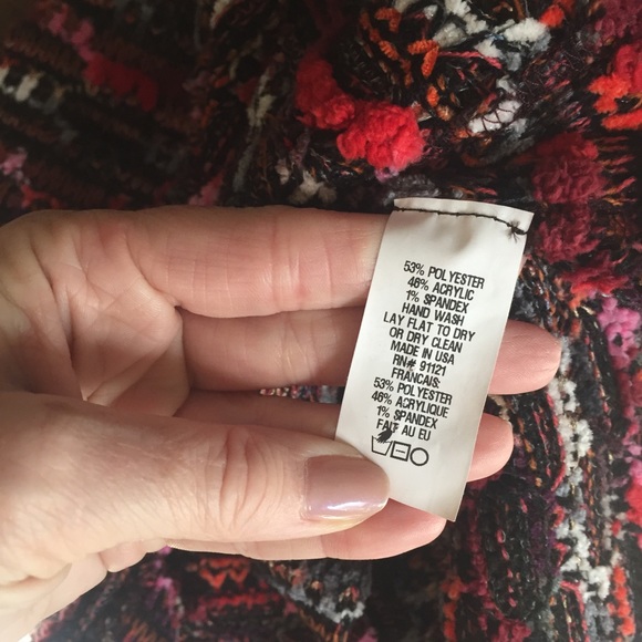 SNO Skins Multi color Loose Knit Cowl Neck Sweater/Poncho, S - Picture 7 of 8